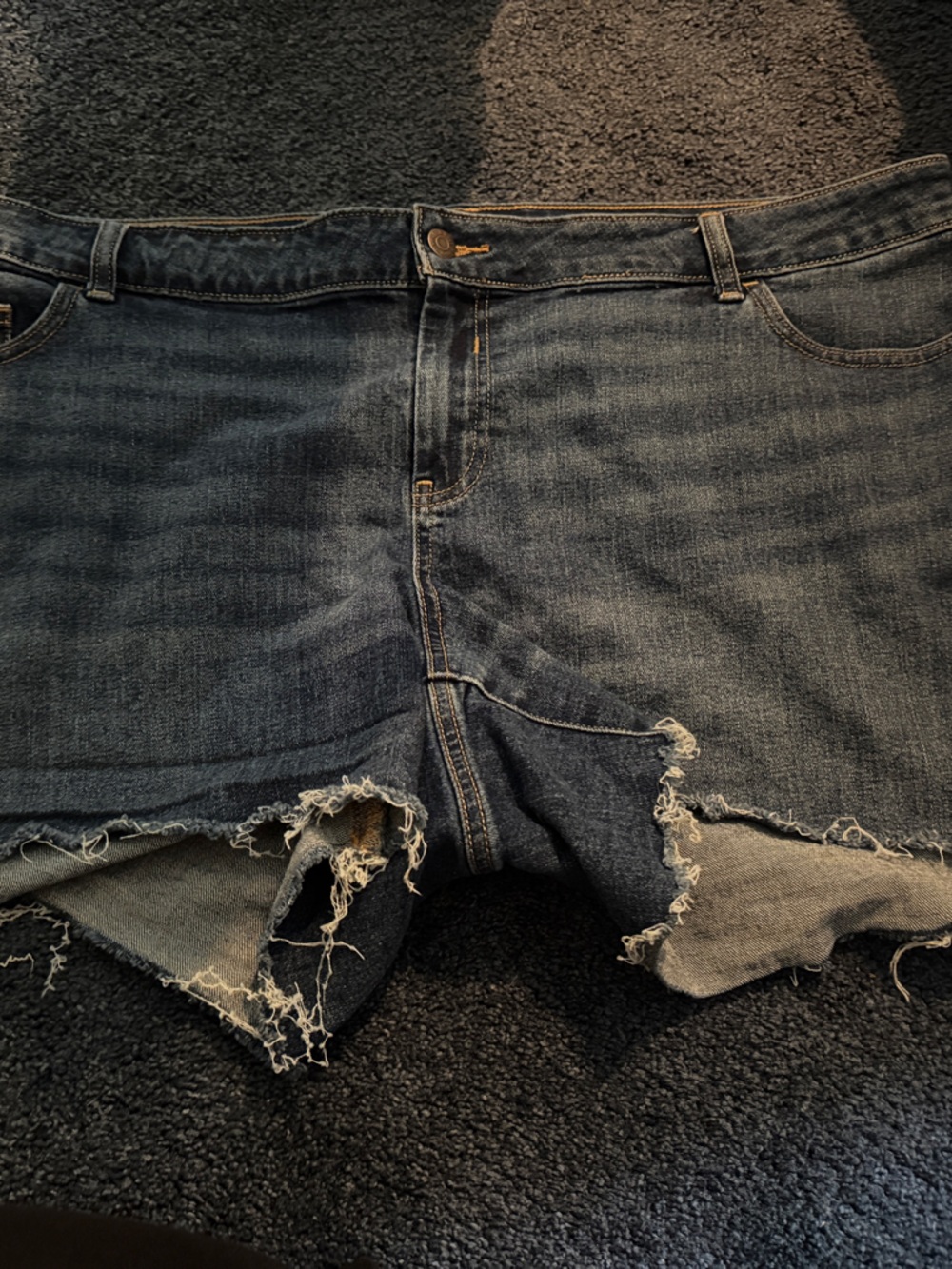 Old Navy Distressed Denim Cutoff Shorts - Dark Blue